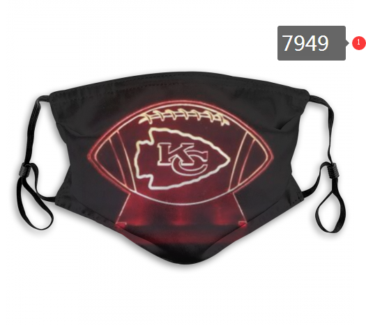 NFL 2020 Kansas City Chiefs8 Dust mask with filter->nfl dust mask->Sports Accessory